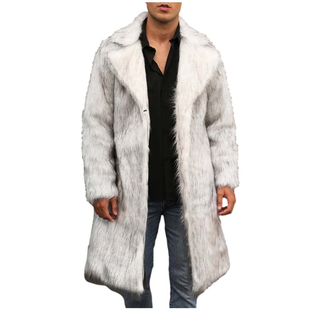 新品 XLサイズ BATTLE LONG JACKET BABYL Babysbule Jackets for Men Winter Mens Warm Faux Furry Long Coat