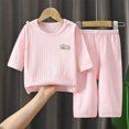 thumbnail image 2 of TOWED22 Boys Cotton Pajamas Long Sleeve Toddler Boys Pjs Kids Fall Winter Sleepwear Sets 6-12 Months 12-24 Months 2t 3t 4t 5t 6t 7t 8t 9t Children,Pink,6-12 M, 2 of 4
