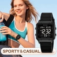 thumbnail image 6 of SKMEI Watches for Women Outdoor Sport Digital Watch Waterproof Chronograph Womens Wristwatch with Alarm/Back Light/Dual Time, 6 of 10