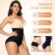 Vaslanda 2 Pack Tummy Control Shapewear Panties for Women High Waisted Body Shaper Underwear Girdle Panty Seamless Shapewear