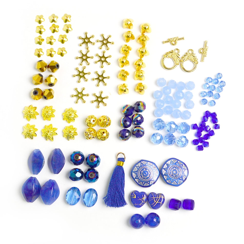 (2 pack) Jesse James Beads Window Box - Starry Night Blue, 100 Colorful Pieces for Teens & Adults