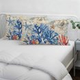 thumbnail image 5 of Navy Blue Coral Toddler Pillow Covers 16x24 Inch, Vintage Coastal Nautical Summer Beach Decorative Pillowcase with Zipper, Microfiber Breathable Throw Pillowcases for Sofa Bed Living Room, 5 of 9