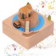 thumbnail image 3 of Caja de música de madera de haya, regalo giratorio, regalo de cumpleaños, decoración, colección artesanal, 3 of 14