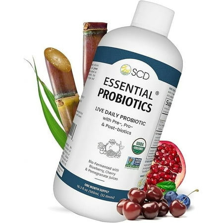 SCD Essential Probiotics, Liquid Probiotic Supplement with 11 Live Strains, 16.3 Fl Oz