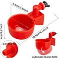 thumbnail image 4 of Little Family Members Red Poultry Gravity Water Cups Automatic Drinker 12-Pack, 4 of 7