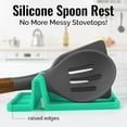 thumbnail image 2 of Silicone Utensil Rest with Drip Pad for Multiple Utensils, Heat-Resistant, BPA-Free Spoon Rest & Spoon Holder for Stove Top, Kitchen Utensil Holder for Spoons, Ladles, Tongs & More - by Zulay, 2 of 10
