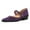 Purple, variant on YDN Womens Comfy Pointed Closed Toe Low Block Heel Pumps Strap Buckle Mary Jane Shoes Casual Daily Dress Size 8.5 Brown