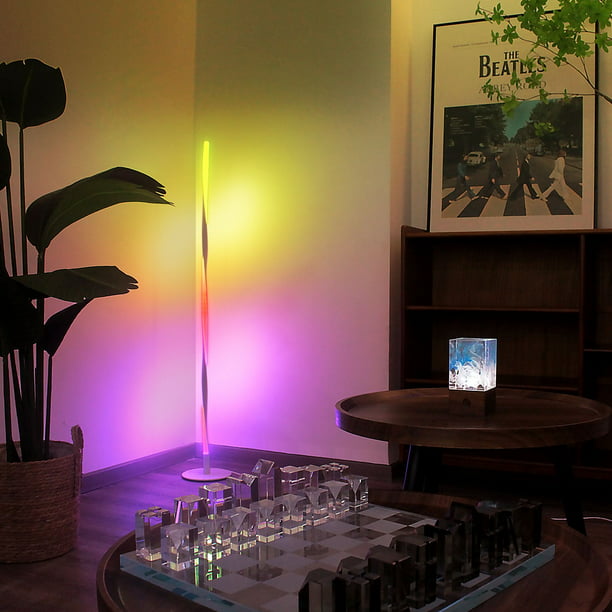 Lamp Depot RGB Spiral Floor Lamp for Living Room, LED Standing Color