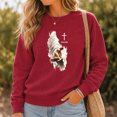 thumbnail image 3 of Jollimate Reaching Hand of Jesus Sweatshirt, Jesus Is King Christian Pullover, Religious Crewneck for Women, 3 of 6