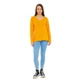 thumbnail image 6 of Wear Sierra Women’s Long Sleeve V-Neck T-Shirt, Butter Scotch Pima Cotton, L, 6 of 9