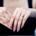 thumbnail image 6 of Rosec Jewels Lab Diamond Solitaire Engagement Ring 3 Carat - 9 mm Round Cut - EF-VS Quality Certified Diamond Ring for Women, 925 Sterling Silver, US 4.00, 6 of 7