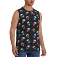 thumbnail image 2 of Daiia purple cyan brown Skull Printed Men's Tank Tops,Casual Soft Sleeveless Gym Muscle Shirts Bodybuilding Tee-Large, 2 of 8