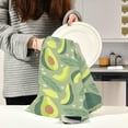 thumbnail image 6 of GZHJMY Avocado Leaves Flowers Kitchen Towel, Dish Towels Quick Drying Tea Towels Absorbent Hand Towels for Kitchen Sink Dinner Table 28 x 18 Inches, Set of 4, 6 of 7