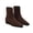 chocolate color, variant on Women Booties Low Heel Ankle Boots Square Pointed Toe Chunky Heel Side Zipper Dressy Fall Boots Shoes