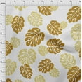 thumbnail image 3 of oneOone Cotton Cambric Dark Mustard Fabric Monstera Leaves Block Sewing Craft Projects Fabric Prints By Yard 56 Inch Wide, 3 of 4