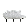 thumbnail image 2 of Geometric Futon Couch, Shapes Illustration with Polka Dots Ovals Modernist Design, Daybed with Metal Frame Upholstered Sofa for Living Dorm, Loveseat, Charcoal Grey Blush, by Ambesonne, 2 of 4