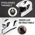 thumbnail image 5 of ILM Motorcycle Helmet Full Face with Pinlock Compatible Clear&Tinted Visors and Fins Street Bike Motocross Casco DOT(White, X-Large), 5 of 7