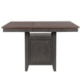 thumbnail image 4 of Dakota 42-54-inch Counter Ht Expanding Dining Table w Storage Brown Gray Wood, 4 of 9