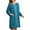 Light Blue, variant on Zip Up Robes for Women Casual Long Sleeve Bathrobe Lightweight Knee Length Housecoat with Pockets Nightgown