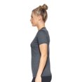 thumbnail image 2 of Expert Brand USA-Made Women's Athletic Heather V-Neck T-Shirt, Dark Heather Charcoal, Large, 2 of 6