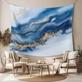 thumbnail image 2 of Blue Marble Tapestry for Bedroom Wall Hanging Tapestry, Modern Abstract Art Ceiling Backdrop Tapestries Poster Blanket Wall Decor for Teens Room Living Room Dorm 55" x 73", 2 of 8