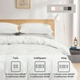 thumbnail image 4 of Peace Nest Lightweight Clipped Duvet Cover Set Geometric Solid Color White - Twin, 4 of 5