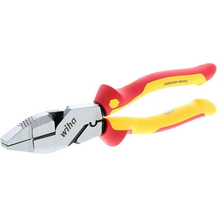 9.5" Insulated Industrial NE Style Lineman’s Pliers with Crimpers - Wiha Tools 32948