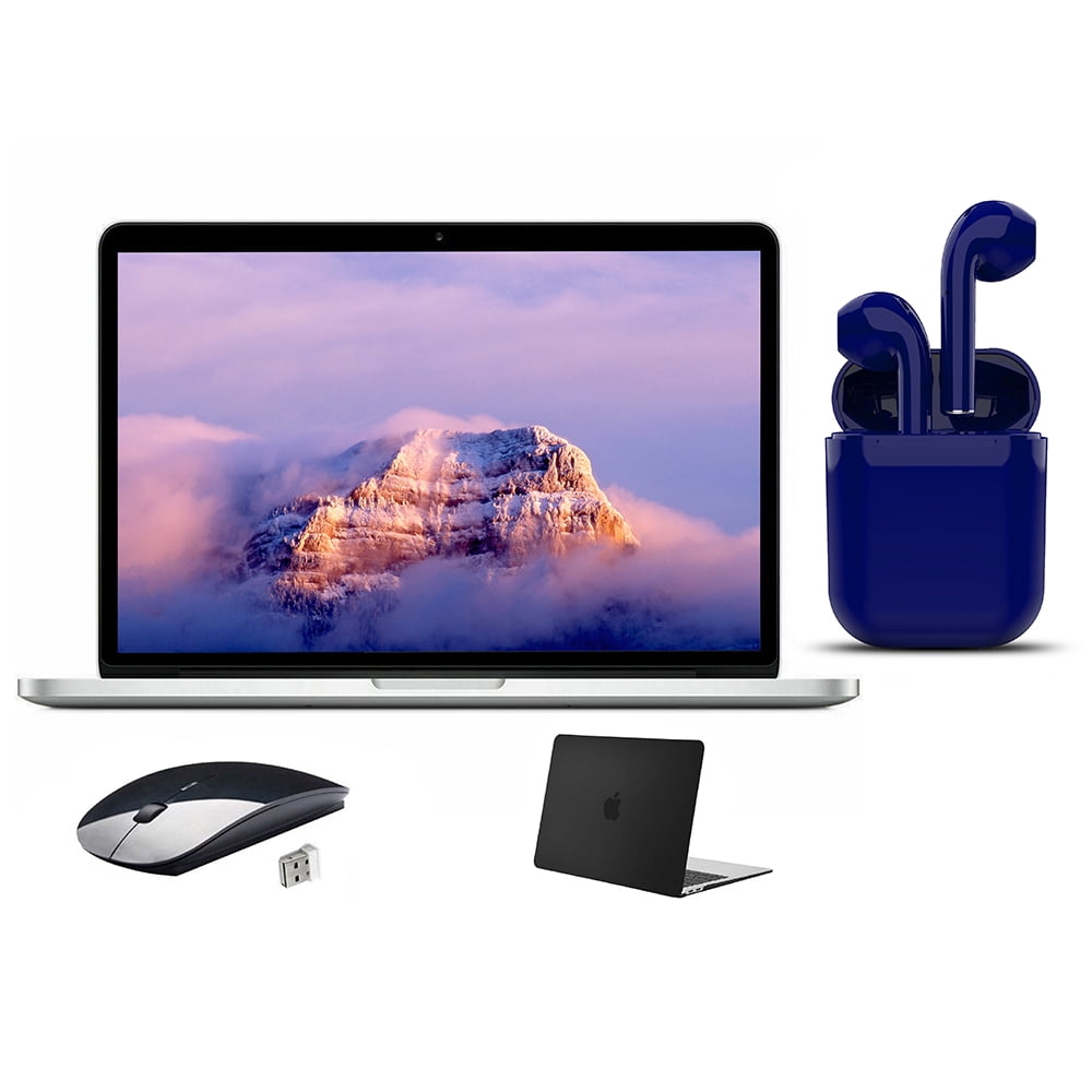 Restored Apple MacBook Pro 13.3-inch 8GB RAM 500GB Bundle: Black Case, Bluetooth Mouse, Bluetooth Headset (Refurbished)
