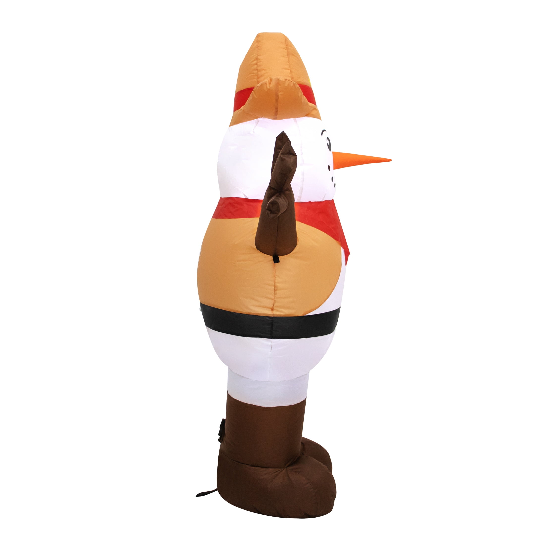 Multicolor Sheriff Snowman Christmas Airblown Yard Inflatable, 4', by Holiday Time