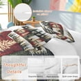 thumbnail image 3 of Forest Reindeer Bedding 3 Piece Duvet Cover Set Queen Size, Country Rustic Green Red Patchwork Soft Microfiber Comforter Cover with Zipper Closure & Pillowcases, Wrinkle & FadeResistant Quilt Cover, 3 of 9