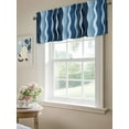 thumbnail image 6 of Curtain Valance for Windows,Blue Water Ripple Gradient Stripes Kitchen Valances Rod Pocket Short Curtains,Abstract Geometric Window Treatment Panel for Bedroom Bathroom 54"x18", 6 of 7