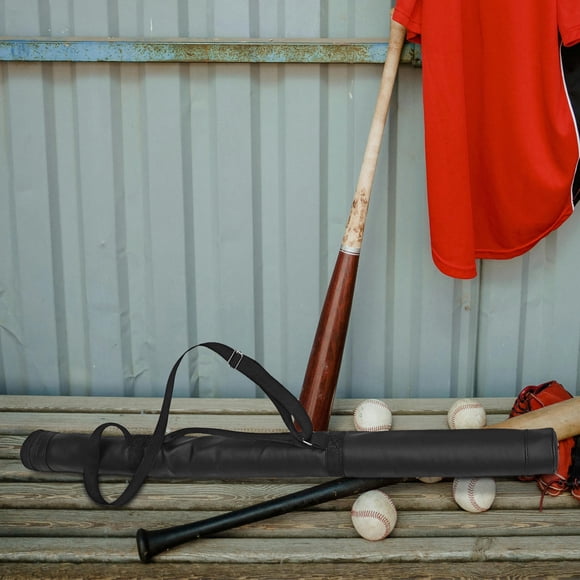 CTIRCHIU 1Pcs Cylindrical Baseball Bat Bag for Athletes with Black Color and Storage Feature
