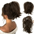 thumbnail image 1 of Pièce de Cheveux et Extensions Naturelles en Forme de Chignon Désordonné avec Pince à Fil Flexible pour Femmes, Pince de 8 Pouces pour Extension de Queue de Cheval et Amélioration du Chignon pour Cheveux Raides, 1 of 6