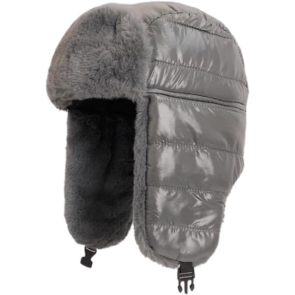 Kukuzhu Winter Trapper Hat with Faux Fur Ear Flaps Men Women Waterproof Ushanka Russian Aviator Cap Cold Weather Outdoor Activities