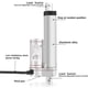 thumbnail image 3 of Actuador de motor lineal de 1500 N con conector eléctrico de 12 V CC y 100 mm, 3 of 5