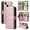 Rosegold, variant on Compatible for iPhone 14 Plus Wallet Case, Crossbody Strap PU Leather Folio Phone Cover, Zipper Handbag Purse with Card Holder Lanyard Flip Stand for iPhone 14 Plus, Winered