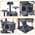 thumbnail image 2 of Yaheetech 62.2" H Multilevel Cat Tree with 3 Scratching Posts and Double Condos, Dark Gray, 2 of 8