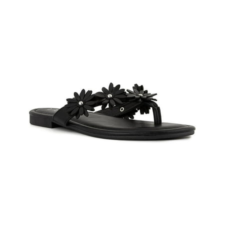 Sugar Womens Finnesse Faux Leather Thong Sandals