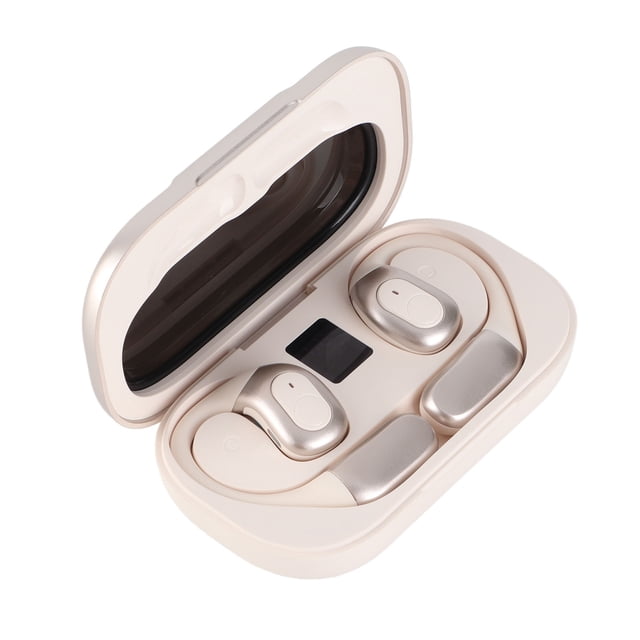 M Buder Audífonos Bluetooth Deportivos Inalámbricos 5.3 Pantalla Digital Material ABS Resistente Gancho Oreja Ajuste Firme Ejercicio Fitness Gimnasio - 13 cm / 5.11 in