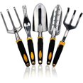 thumbnail image 1 of Kit de herramientas de jardinería de 5 piezas, juego de herramientas de jardín de aluminio con tenedor, deshierbe, garra,, 1 of 5