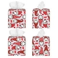 thumbnail image 2 of Yiaed Christmas Gnome Print Tissue Box Cover, PU Leather Decorative Organizer for Tabletop, Bathroom, Car, Office Creative Decorative, 2 of 7