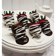 thumbnail image 5 of DEZICAKES Fake Strawberries Dipped CHOCOLATE DRIZZLE- JUMBO Set of 6 Prop Decoration Dezicakes, 5 of 6