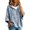 Blue, variant on KHONTS 3/4 Sleeve Leopard Sweaters for Women Lightweight Pullover Sweater Hoodie Casual Loose Drawstring Oversized Fall Outfits Sky Blue XL
