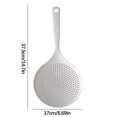 thumbnail image 3 of Large Plastic Colander Spoon Strainer | Long Handle Thickened Kitchen Ladle | For Dumplings Ravioli Pasta Vegetables & Fruit | Non-Stick Pot Safe | 37.5x17cm, 3 of 5