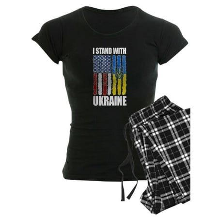 

CafePress - Ukrainian Lover I Stand With Ukraine Pajamas - Women s Dark Pajamas