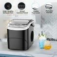 thumbnail image 2 of KNDKO Countertop Ice Maker, Portable Ice Machine with Self-Cleaning, 26Lbs/24H, 9 Ice Cubes/6 Mins for Home/Kitchen/Bar, Black, 2 of 9