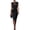 Black, variant on Women's Business Work Dress Crew Neck Sleeveless Ruched Bodycon Dress Summer Slimming Formal Sheath Dress Black