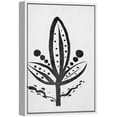 thumbnail image 2 of wall26 Framed Canvas Wall Art Leaves with Vein Detail Drawing Geometric Patterns Block Print Abstract Contemporary Expressive Black and White for Living Room, Bedroom, Office - 24x36 inches, 2 of 4