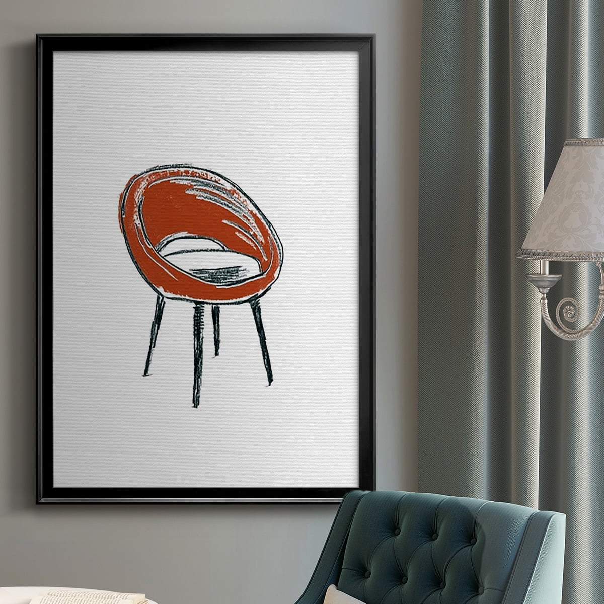 Take a Seat V Premium Framed Print, in Gold, Black, or Silver - Ready to Hang