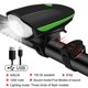 thumbnail image 1 of Luz delantera de bicicleta con bocina de bicicleta, lámpara frontal de bicicleta recargable por Usb, campana electrónica, linterna de ciclismo, accesorios de Mtb (verde) Feliz Sencillez, 1 of 4